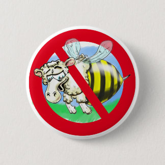 Sheeplebee forbidden pinback button