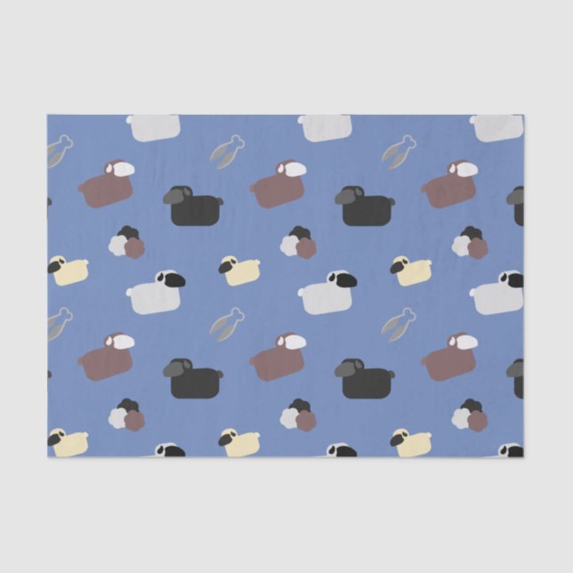 Sheeps & Shears Tissue Paper (Front)