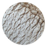 Sheep's Wool Abstract Nature Photo Classic Round Sticker