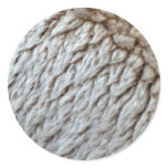 Sheep's Wool Abstract Nature Photo Classic Round Sticker