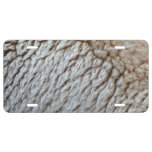 Sheep's Wool Abstract Nature Photo License Plate