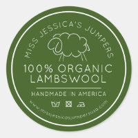 Sheeps wool product green white knitting business