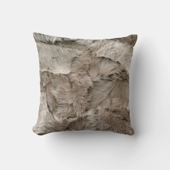 Sheepskin Throw Pillow (Front)