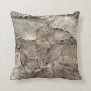 Sheepskin Throw Pillow