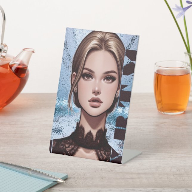 Sheer . Animated Character Design Pedestal Sign (In SItu)