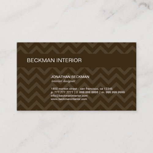 Sheer Chevron Business Card