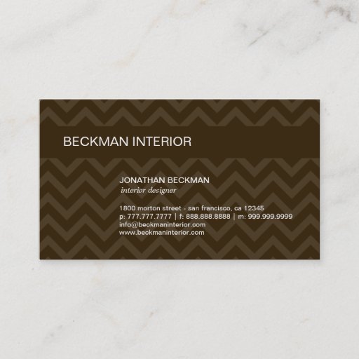 Customizable Sheer Chevron Business Card