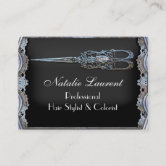 Victorian hairdresser scissors elegant poster, Zazzle