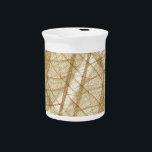 Sheer Cream Beige Lace Leaves Beverage Pitcher<br><div class="desc">A collage of delicate,  sheer,  lacy leaves in organic earthy creamy beige. Natural elegance.</div>