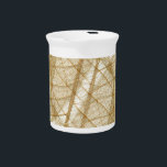 Sheer Cream Beige Lace Leaves Beverage Pitcher<br><div class="desc">A collage of delicate,  sheer,  lacy leaves in organic earthy creamy beige. Natural elegance.</div>