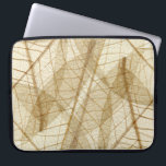 Sheer Cream Beige Lace Leaves Laptop Sleeve<br><div class="desc">A textural photo collage of delicate,  sheer,  lacy leaves in organic earthy creamy beige. Natural elegance.</div>