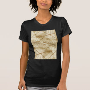 Sheer Cream Beige Lace Leaves T-Shirt