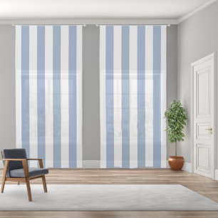 Sheer Curtain Blue & White Stripe