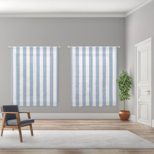 Sheer Curtain Blue & White Stripe