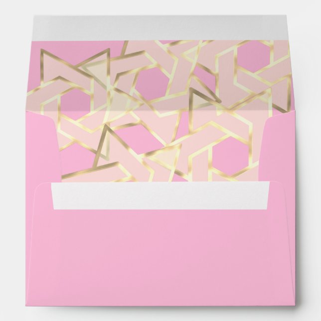 Sheer Gold Star of David Envelope (Back (Bottom))