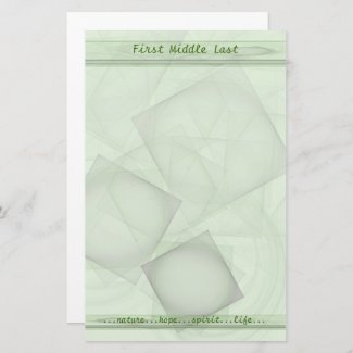 Sheer Green Geometric Tiles Personalized