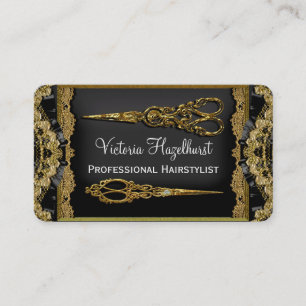 Sheer Hazelhurst Double Scissor  3.5" x 2.0" Round Business Card