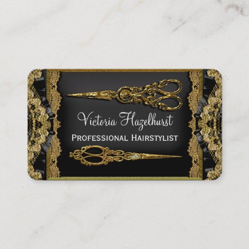 Sheer Hazelhurst Double Scissor  35 x 20 Round Business Card