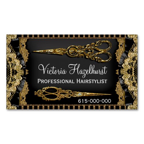 Sheer Hazelhurst Double Scissor Magnetic Business Card Magnet