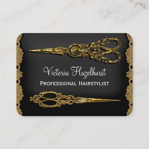 Sheer Hazelhurst Double Scissor Round Business Card