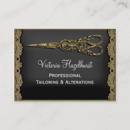 Customizable Sheer Hazelhurst Scissor Business Card