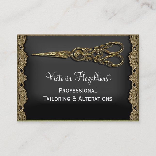 Sheer Hazelhurst Scissor Business Card (Front)