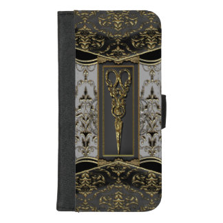 Sheer Hazlehurst Antiqued Scissors Goth iPhone 8/7 Plus Wallet Case