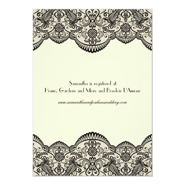 Sheer Lace Bridal Shower Invitation