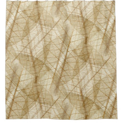 Sheer Lace Leaves Shower Curtain