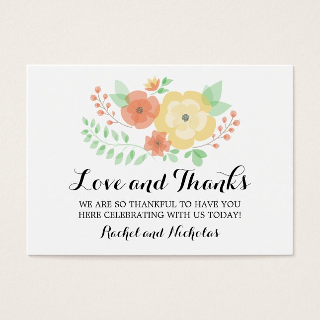 Sheer Summer Flowers | Favor Tag (Front)