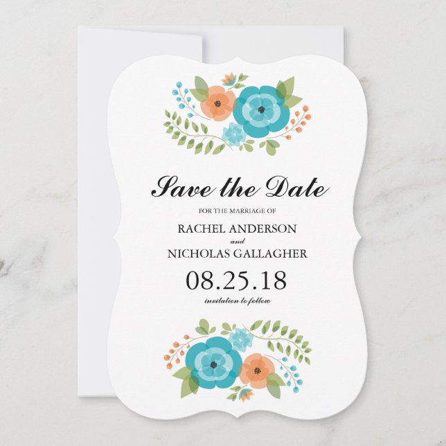 Sheer Summer Flowers | Save the Date (Front)