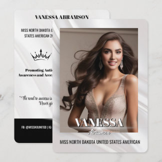 Sheer Sunburst Pageant Autograph Card