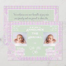 Sheer Twin Pink bows on Pink Mint Green Plaid 