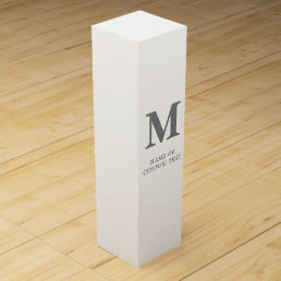 Sheer White Personalize Monogram Script Gift Box