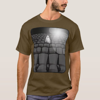 Sheet Ghost Haunted Movie Theater Sad Spooky Theat T-Shirt
