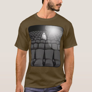 Sheet Ghost Haunted Movie Theater Sad Spooky Theat T-Shirt