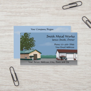 Sheet Metal Building Business Card