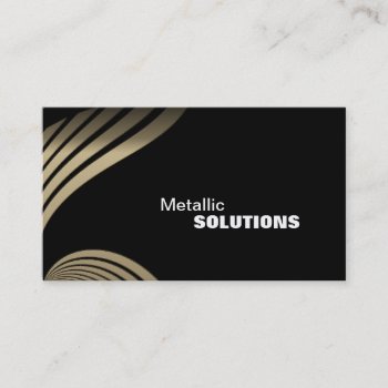 Sheet Metal Trade Business Card - Black & Gold by OLPamPam at Zazzle