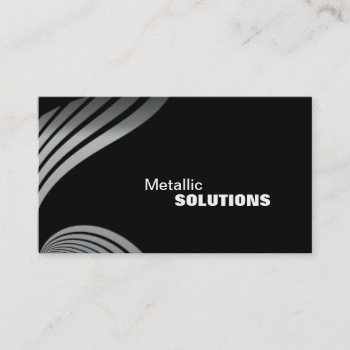 Sheet Metal Trade Business Card - Black & Silver by OLPamPam at Zazzle