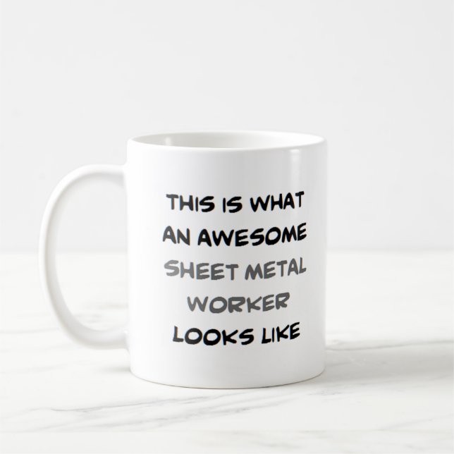 sheet metal worker, awesome coffee mug (Left)