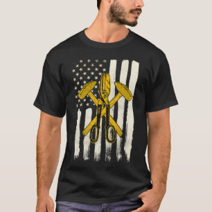 Sheet Metal Worker Gifts Funny Patriotic American T-Shirt