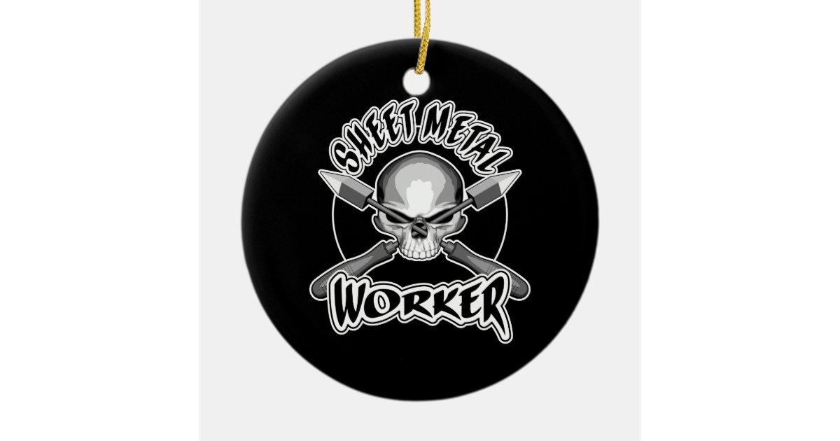 Sheet Metal Worker Logo Ceramic Ornament Zazzle com Sheet Metal Worker Logo Ceramic Ornament Zazzle com