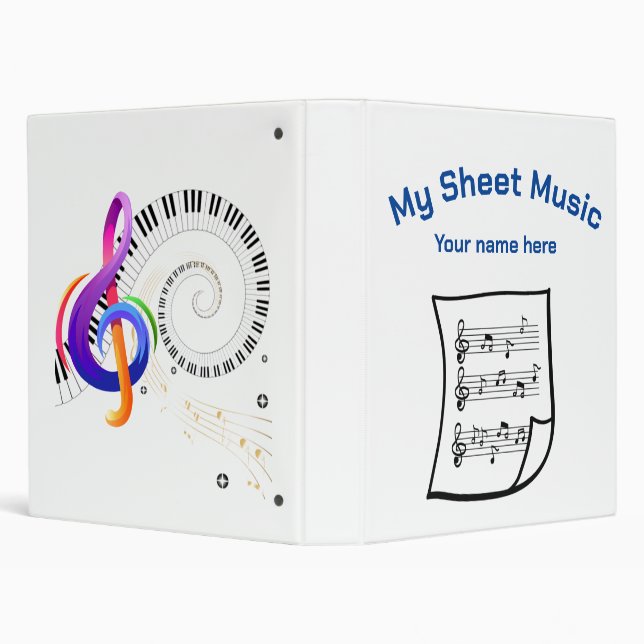 Sheet Music 3 Ring Binder (Background)