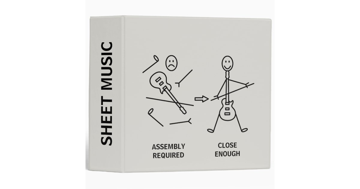 Sheet Music 3 Ring Binder Zazzle