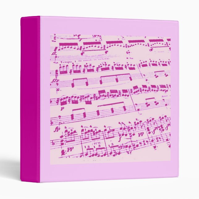 Sheet Music 3 Ring Binder (Front/Spine)
