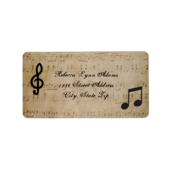 Sheet Music - Address Label by Midesigns55555 at Zazzle