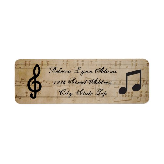 Sheet Music Address Label
