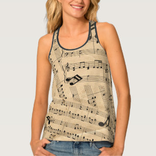 Sheet Music All-Over Print Racerback Tank Top