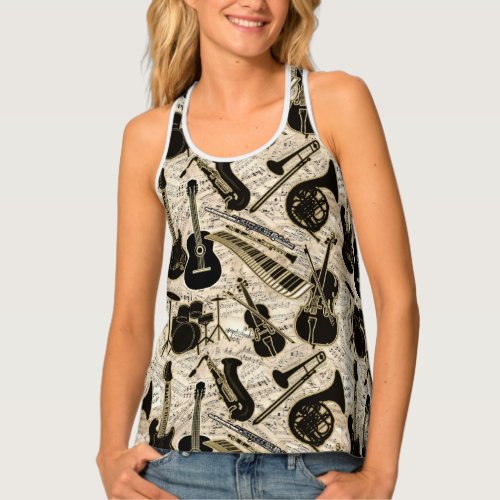 Sheet Music and Instruments BlackGold ID481 Tank Top