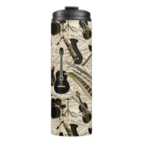 Sheet Music and Instruments BlackGold ID481 Thermal Tumbler